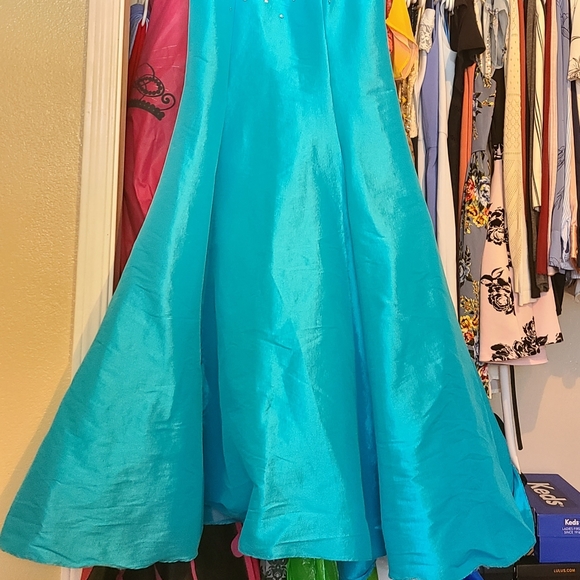 Aqua Blue Jovani Pageant Gown - Picture 4 of 4